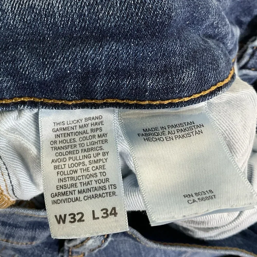 Lucky Brand Men's 221 Straight Jeans Size W32 L34